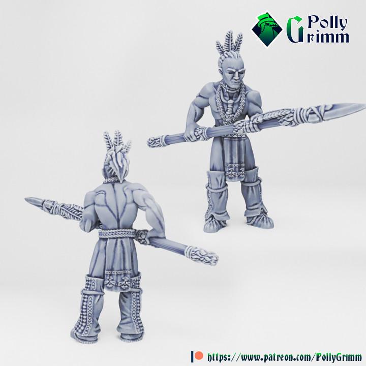 Wild west set. Native American Warriors Set 2 - Fantasy historic miniatures for tabletop games. 28mm / 32mm Resin Figures for RPG