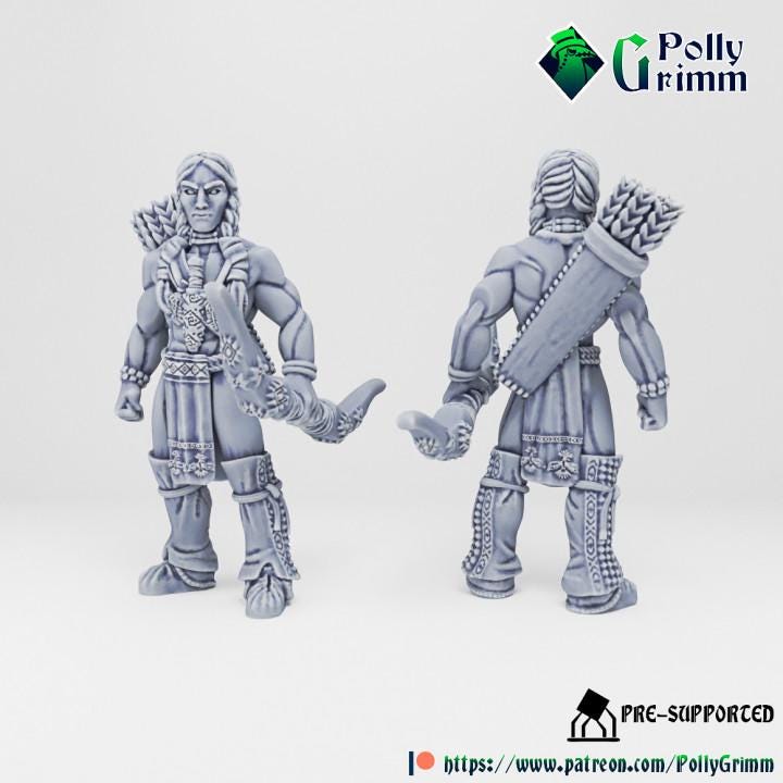 Wild west set. Native American Warriors Set 2 - Fantasy historic miniatures for tabletop games. 28mm / 32mm Resin Figures for RPG