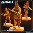 Aliens Vs Humans - Prey - Native Warriors Set 1, Papsikels, 32mm Mini
