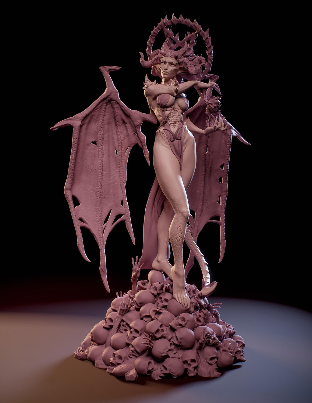 Mistress of Inferno Pin-Up NSFW / SFW models - 75mm / 100mm / 150mm Resin Figures