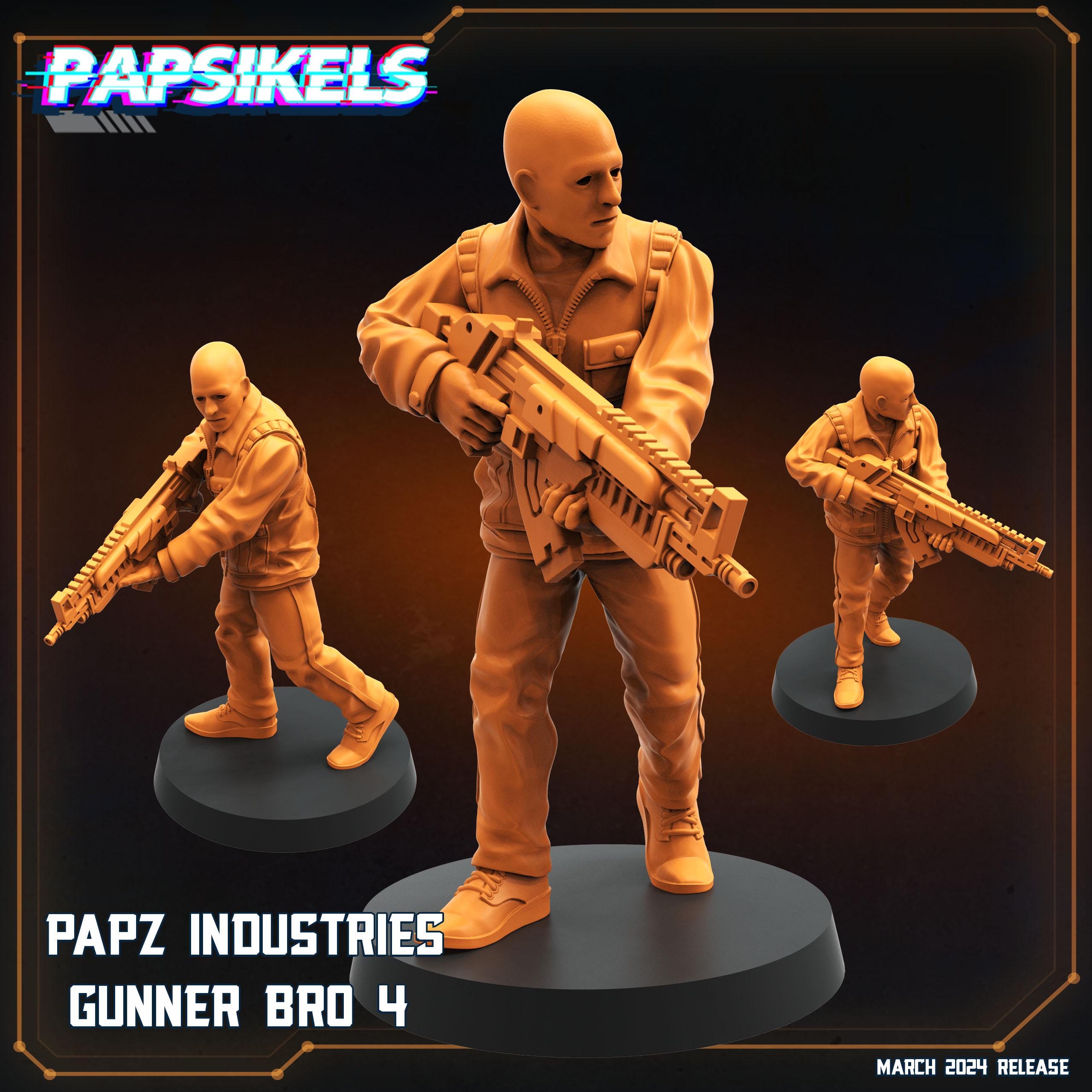 Aliens Vs Humans - That Thing - Papz Industries Gunner Bros / Working Joes Set 1 , Papsikels, 32mm Mini