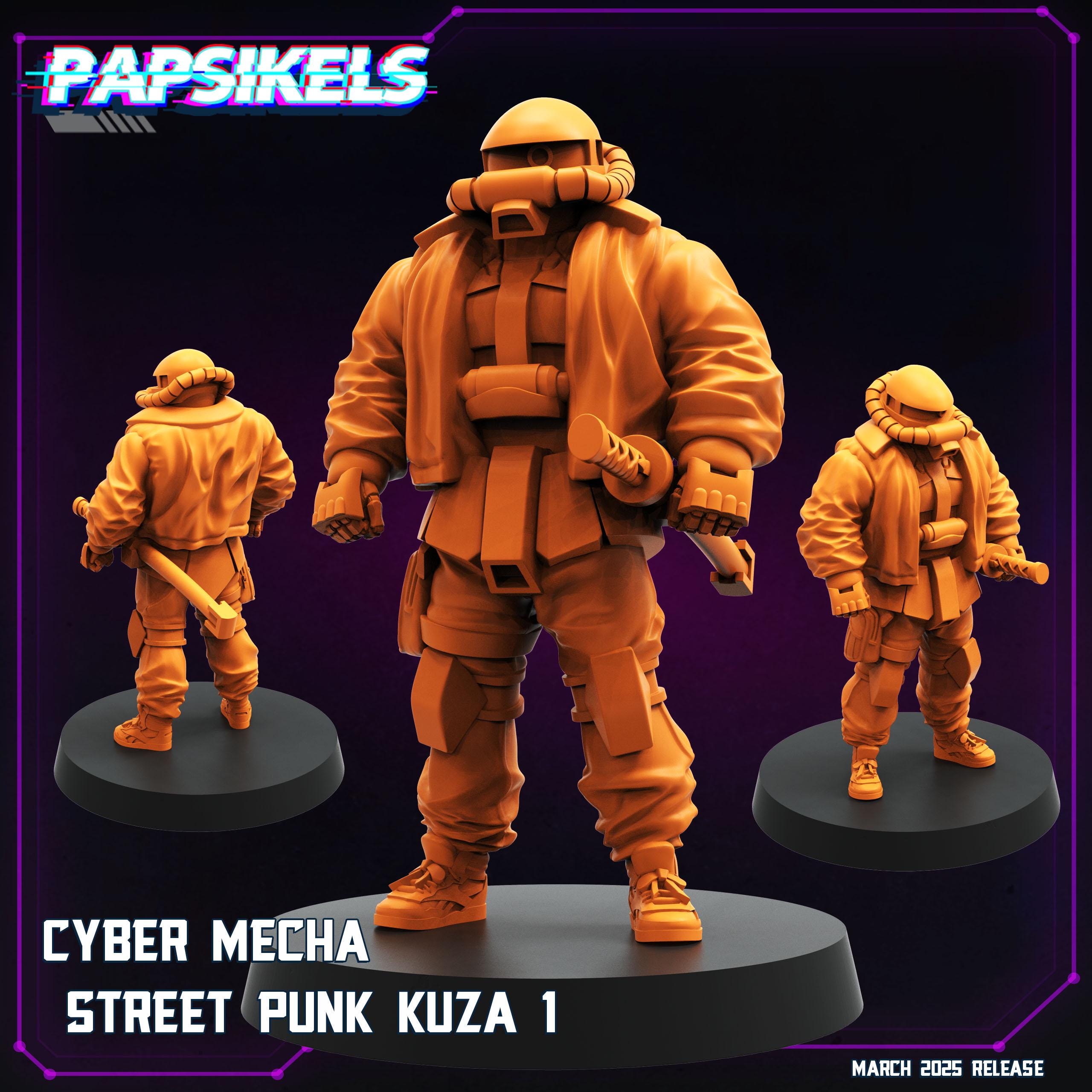 Cyberpunk, Cyber Mecha Street Punks, Papsikels, 32mm Mini