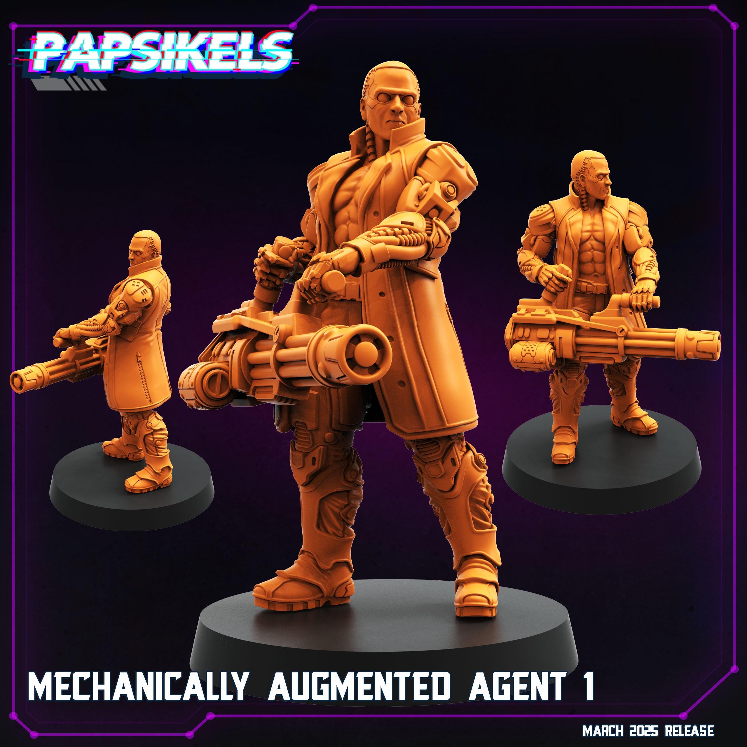 Cyberpunk, Mechanically Augmented Agents - Deus Ex Fan Art, Papsikels, 32mm Mini