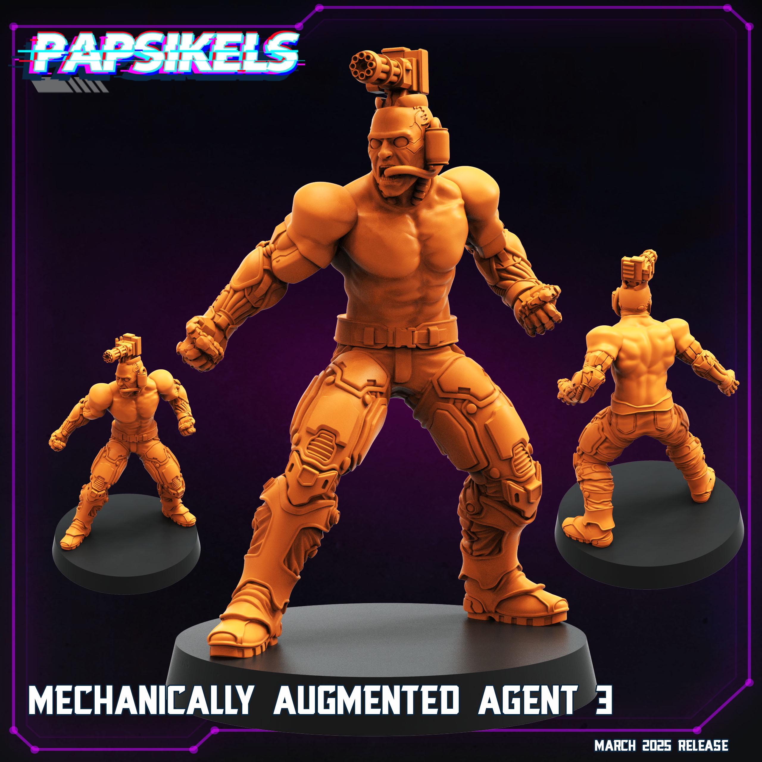 Cyberpunk, Mechanically Augmented Agents - Deus Ex Fan Art, Papsikels, 32mm Mini