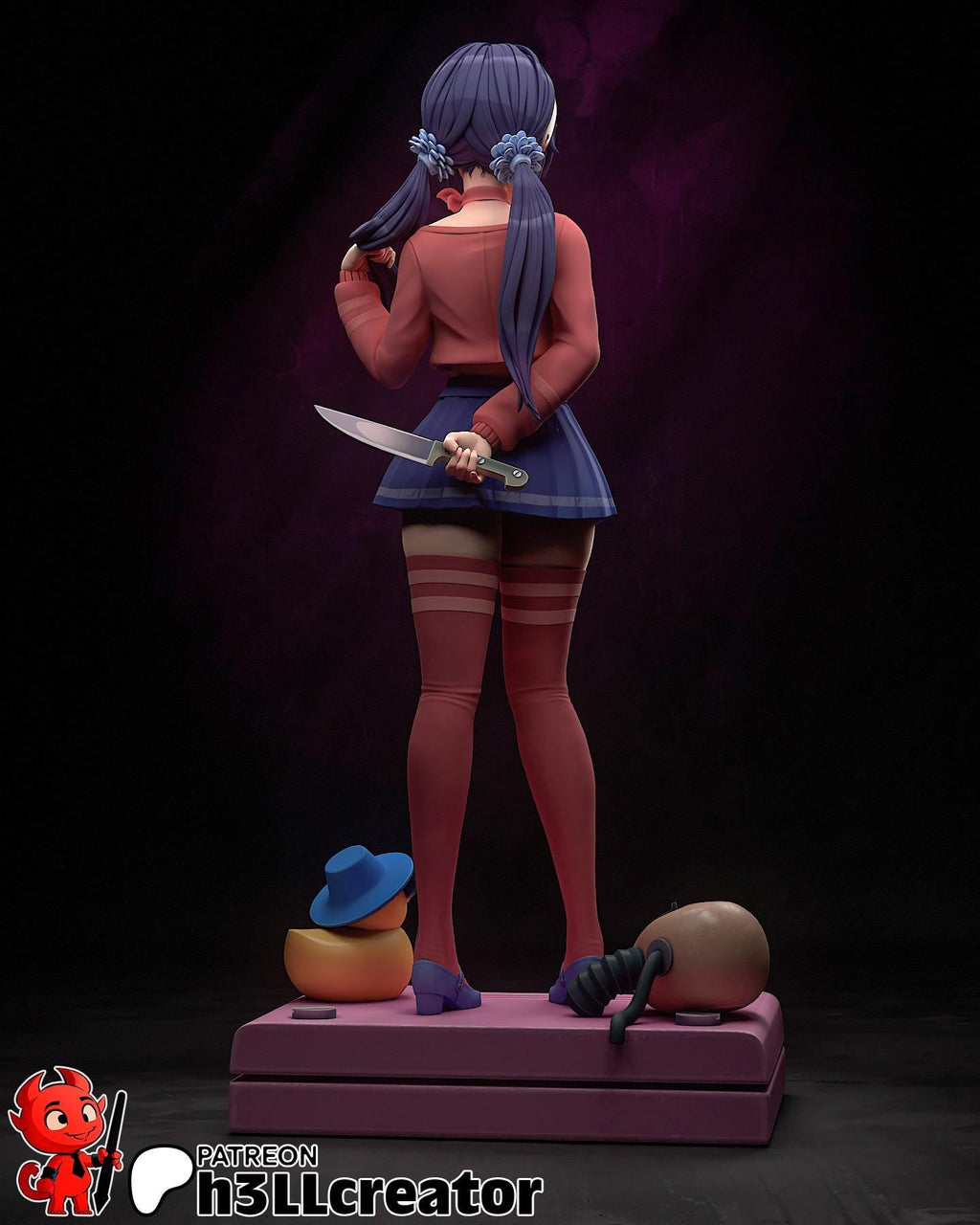 Mita from MiSide (fan art) | Full Model or Bust | Miniature scale 1:12 | h3LL Creator | DIY Model Kit