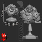 Doomguy Dark Ages Fan Art Miniature 1:12 Scale DIY Model Kit - Full Figurine or Bust