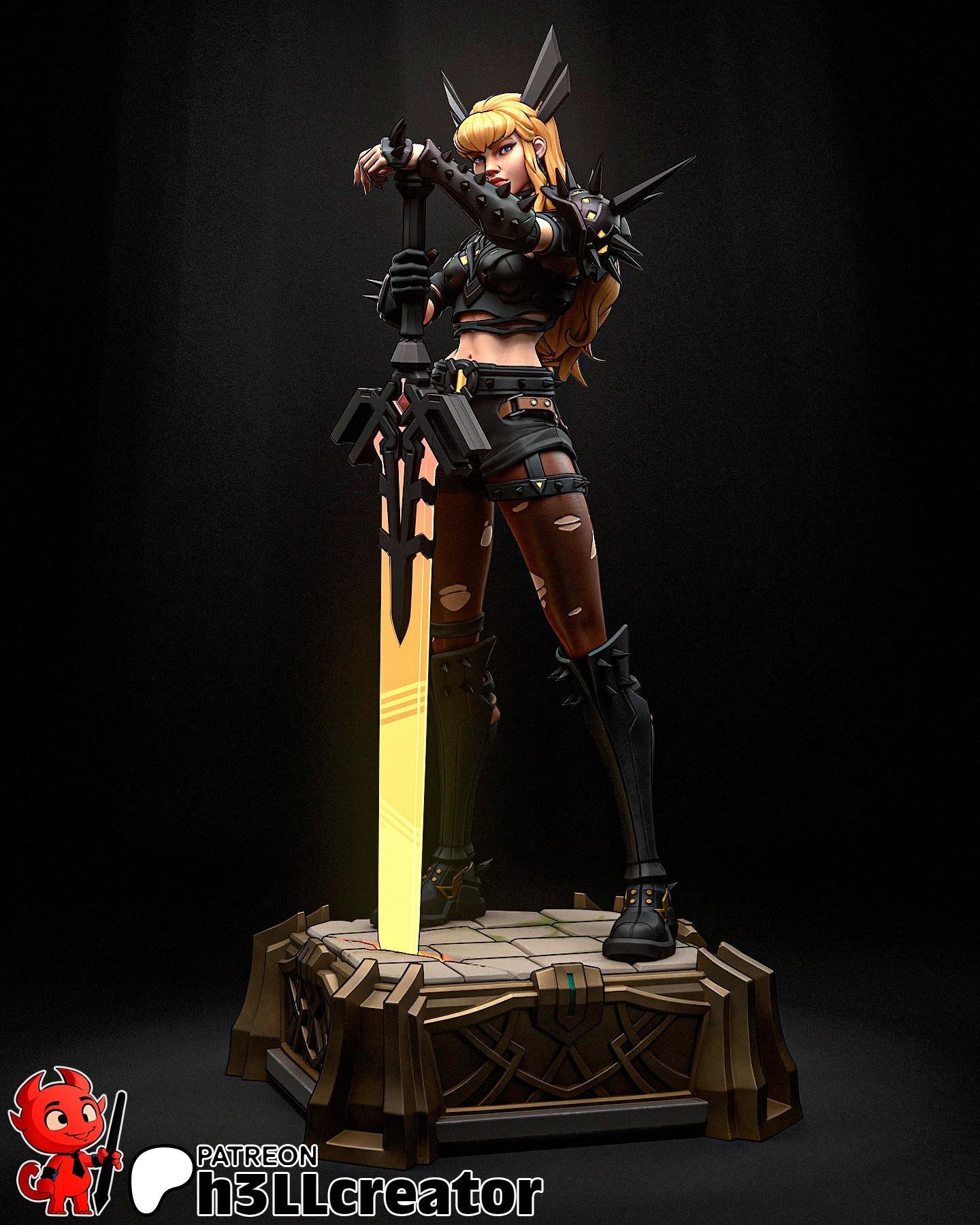 Magik from Marvel Rivals (fan art) | Full Model or Bust | Miniature scale 1:12 | h3LL Creator | DIY Model Kit