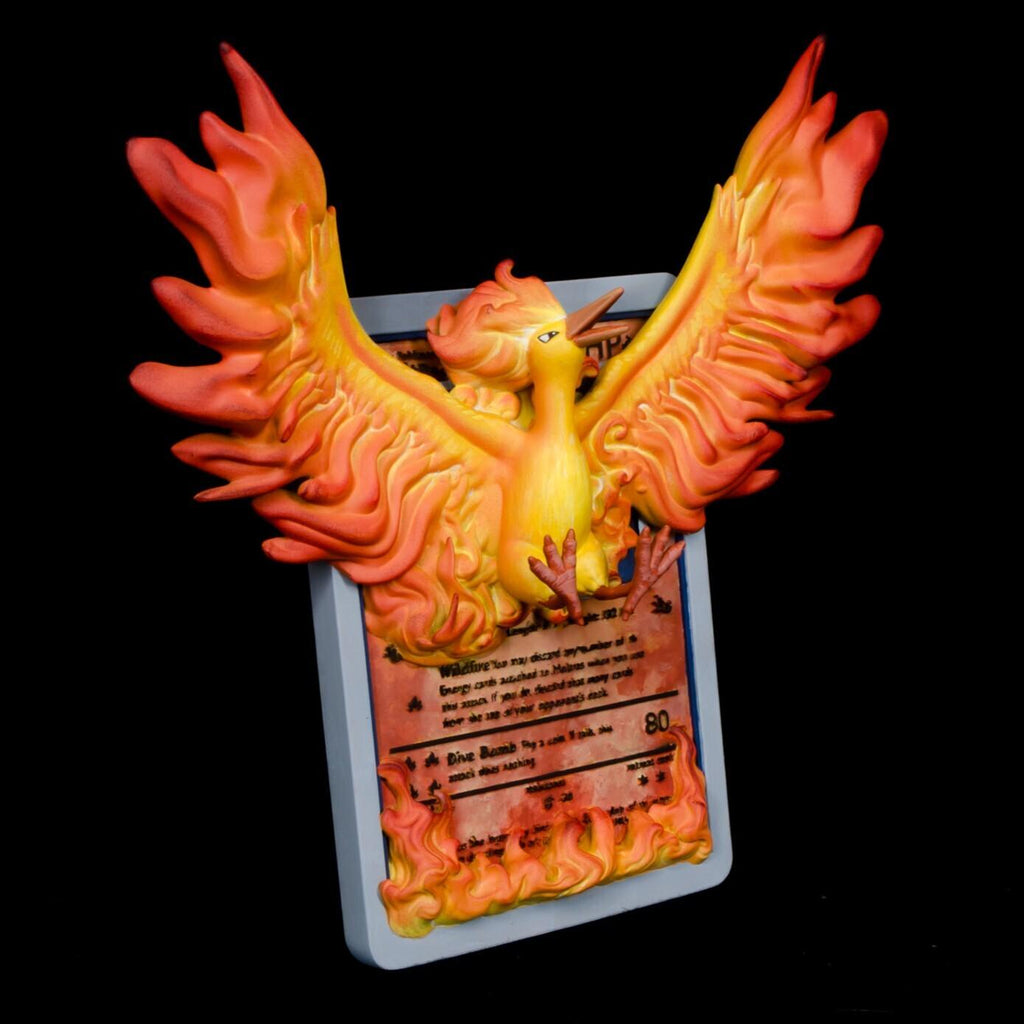 Moltress - 3D Printed Pokemon Card Wall Hanger | Fan Art | Pokemon TCG | Resin Model | ABC3D Models