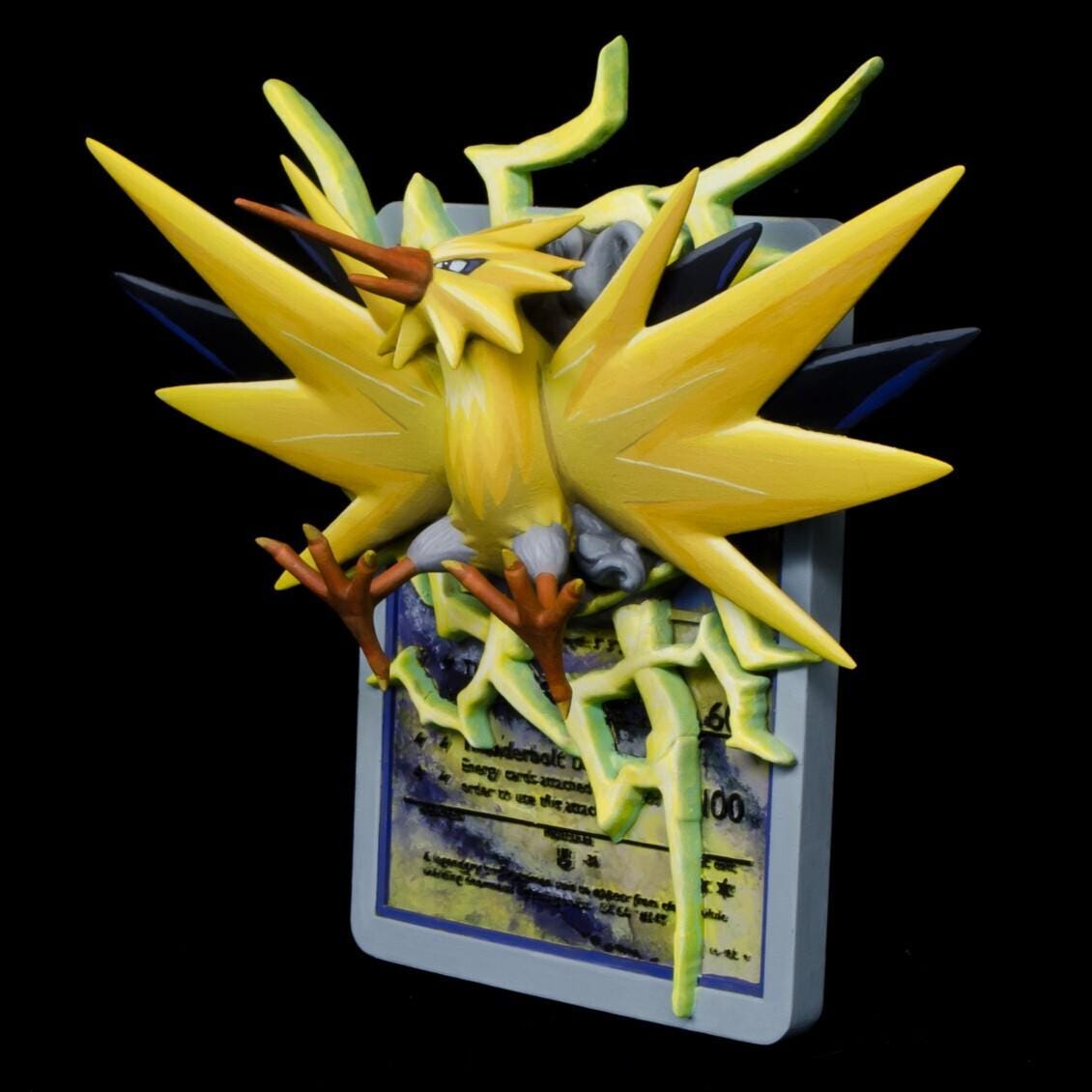 Zapdos - 3D Printed Pokemon Card Wall Hanger | Fan Art | Pokemon TCG | Resin Model | ABC3D Models