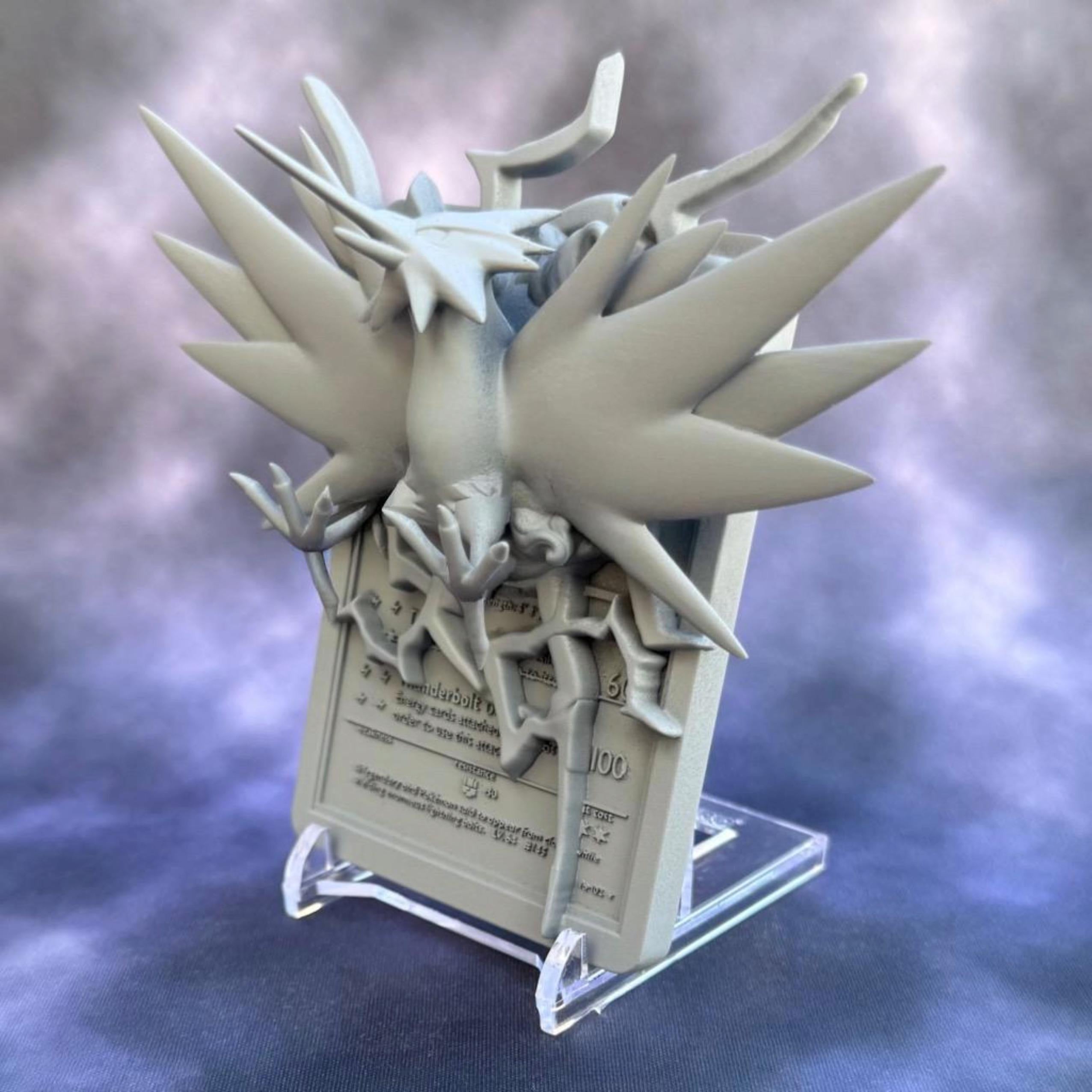 Zapdos - 3D Printed Pokemon Card Wall Hanger | Fan Art | Pokemon TCG | Resin Model | ABC3D Models