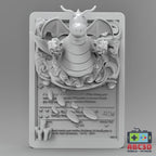 Dragonite - 3D Printed Pokemon Card Wall Hanger | Fan Art | Pokemon TCG | Resin Model | ABC3D Models