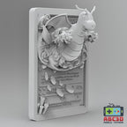 Dragonite - 3D Printed Pokemon Card Wall Hanger | Fan Art | Pokemon TCG | Resin Model | ABC3D Models
