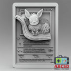 Eevee - 3D Printed Pokemon Card Wall Hanger | Fan Art | Pokemon TCG | Resin Model | ABC3D Models