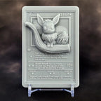 Eevee - 3D Printed Pokemon Card Wall Hanger | Fan Art | Pokemon TCG | Resin Model | ABC3D Models