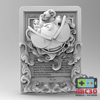 Gastly - 3D Printed Pokemon Card Wall Hanger | Fan Art | Pokemon TCG | Resin Model | ABC3D Models