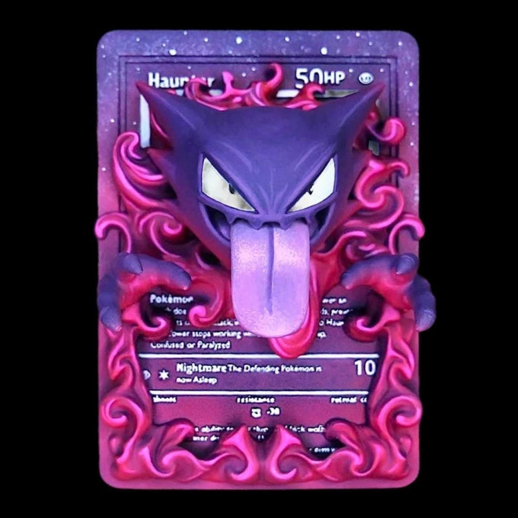 Haunter - 3D Printed Pokemon Card Wall Hanger | Fan Art | Pokemon TCG | Resin Model | ABC3D Models