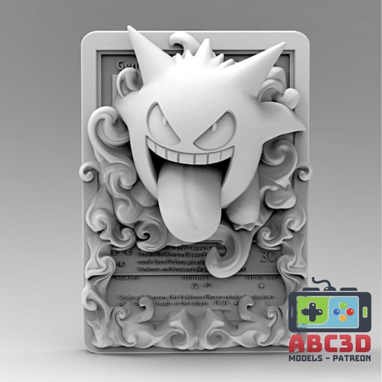 Gengar - 3D Printed Pokemon Card Wall Hanger | Fan Art | Pokemon TCG | Realm3DPrints Gengar - 3D Printed Pokemon Card Wall Hanger | Fan Art | Pokemon TCG | Realm3DPrints