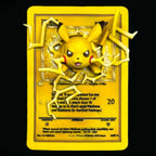 Pikachu - 3D Printed Pokemon Card Wall Hanger | Fan Art | Pokemon TCG | Resin Model | ABC3D Models