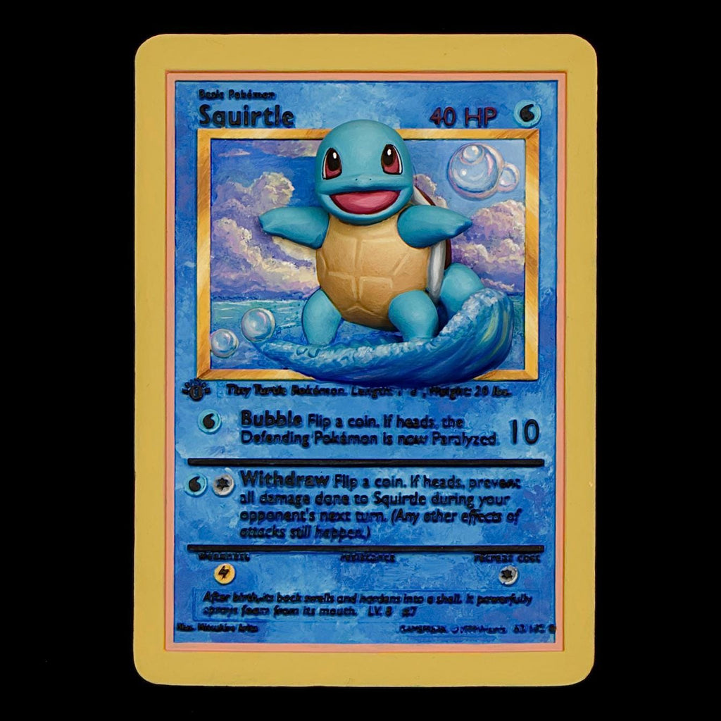 Squirtle - 3D Printed Pokemon Card Wall Hanger | Fan Art | Pokemon TCG | Resin Model | ABC3D Models