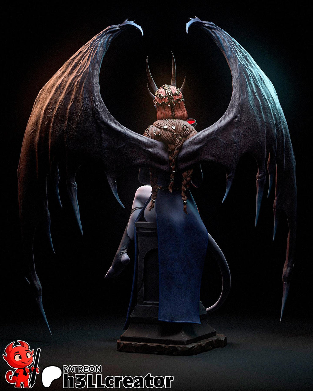 Mizora from Baldur's Gate 3 (fan art) | Miniature scale 1:15 | h3LL Creator | DIY Model Kit