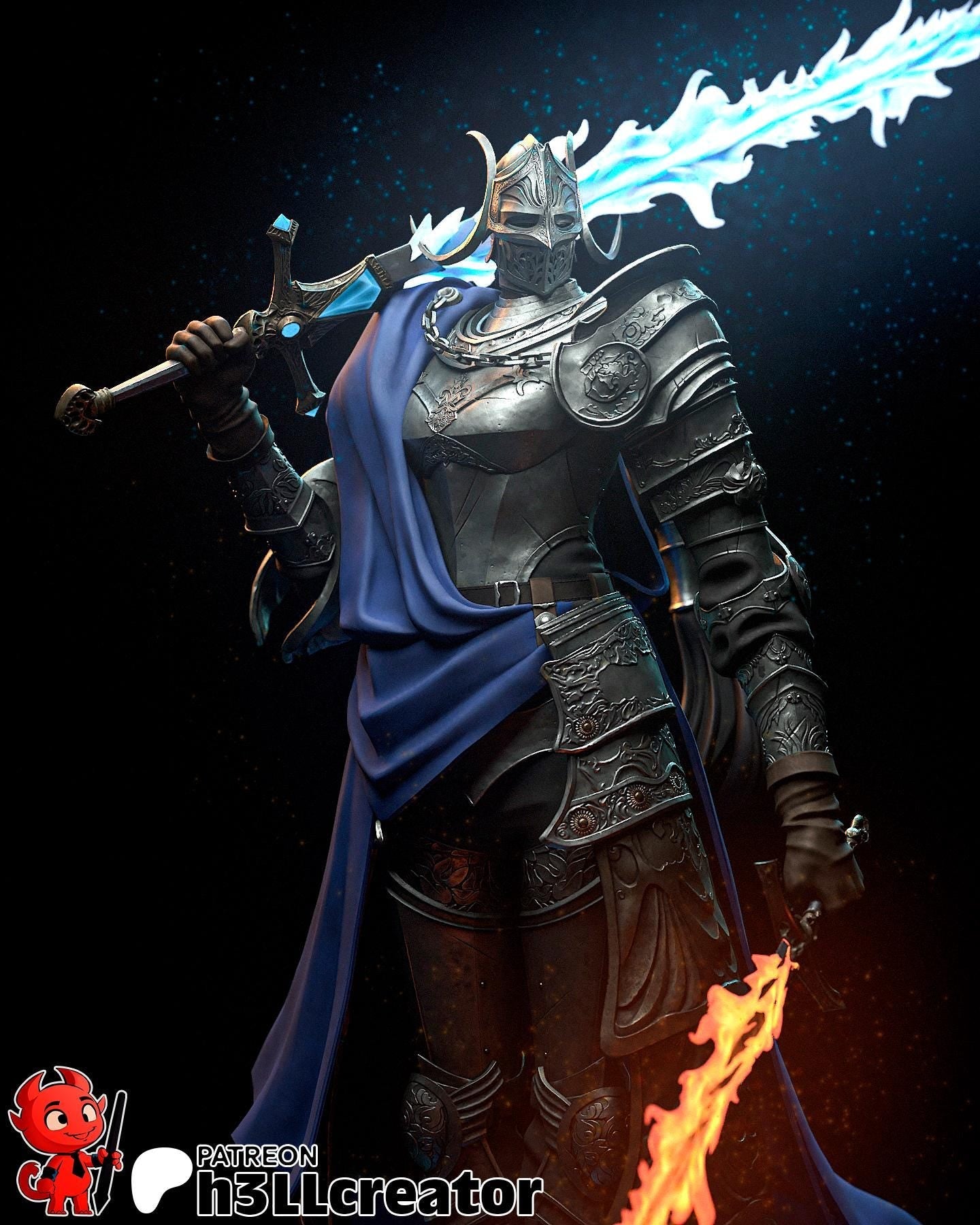 Rellana from Elden Ring (fan art) | Full Model or Bust | Miniature scale 1:12 | h3LL Creator | DIY Model Kit