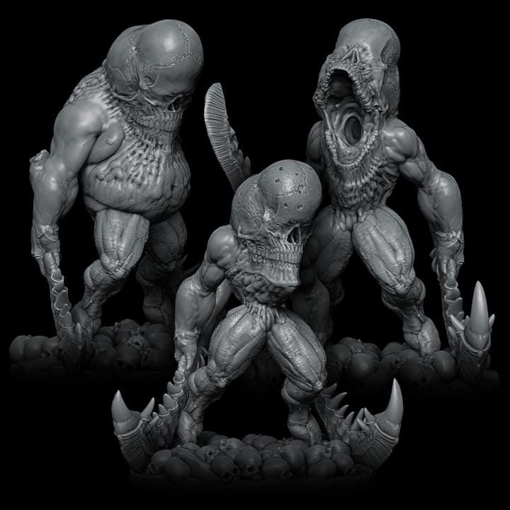 Mawmen - Set of 3 | Death Haven | Rocket Pig Games | Miniatures for tabletop games. 28mm - 32mm Resin For RPG, D&D, Dungeons and Dragons