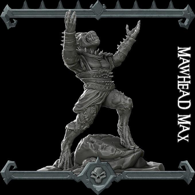 Maw Head Max | Bonus | Rocket Pig Games | Miniatures for tabletop games. 28mm to 32mm Resin for RPG, D&D, Dungeons and Dragons