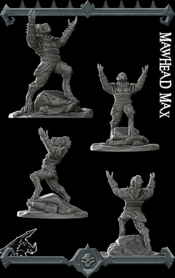 Maw Head Max | Bonus | Rocket Pig Games | Miniatures for tabletop games. 28mm to 32mm Resin for RPG, D&D, Dungeons and Dragons