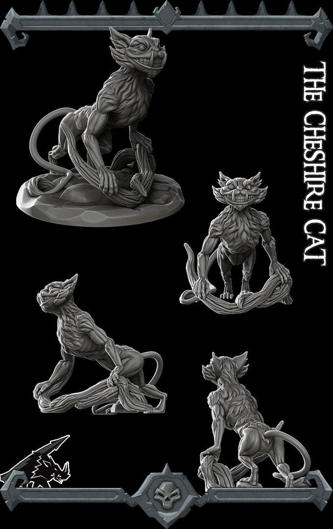 The Cheshire Cat | Bonus | Rocket Pig Games | Miniatures for tabletop games. 28mm to 32mm Resin Figures for RPG, D&D, Dungeons and Dragons