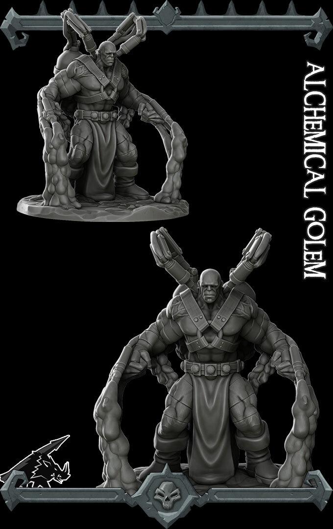 Alchemical Golem | Bonus | Rocket Pig Games | Miniatures for tabletop games. 28mm to 32mm Resin Figures for RPG, D&D, Dungeons and Dragons