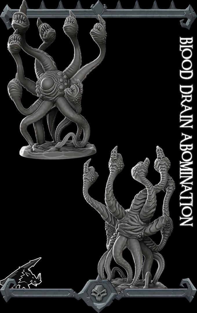 Blood Drain Abomination | Bonus | Rocket Pig Games | Miniatures for tabletop games. 28mm to 32mm Resin for RPG, D&D, Dungeons and Dragons