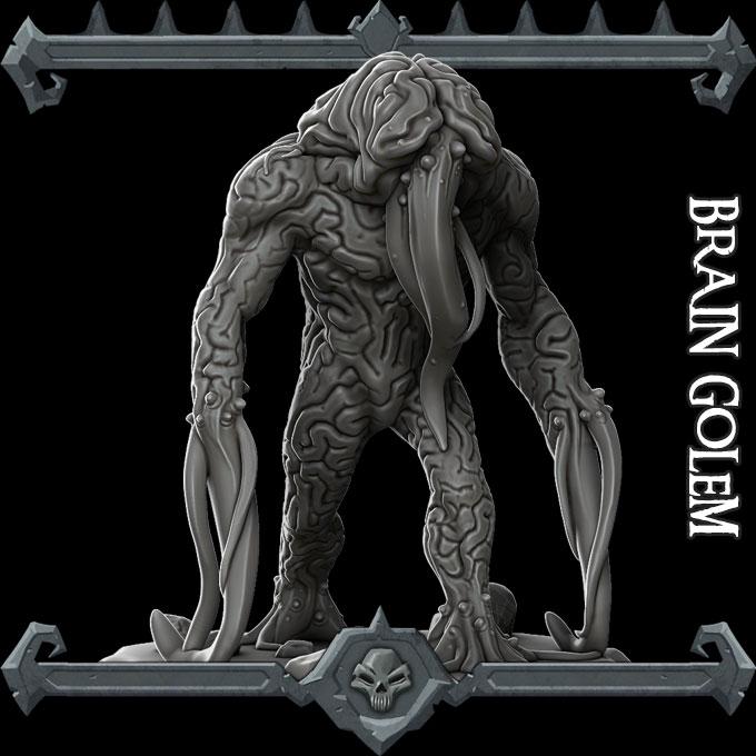 Brain Golem | Bonus | Rocket Pig Games | Miniatures for tabletop games. 28mm to 32mm Resin Figures for RPG, D&D, Dungeons and Dragons