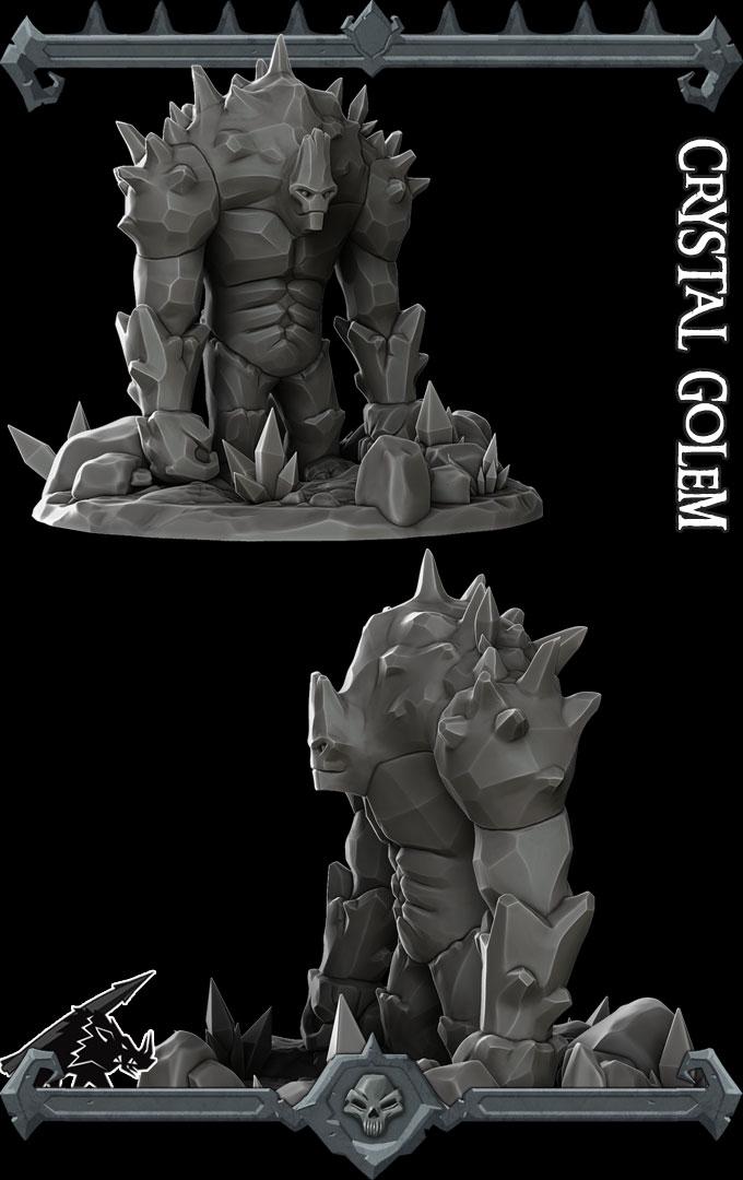 Crystal Golem | Bonus | Rocket Pig Games | Miniatures for tabletop games. 28mm to 32mm Resin Figures for RPG, D&D, Dungeons and Dragons