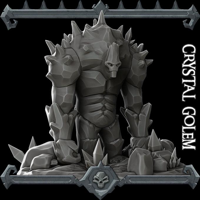 Crystal Golem | Bonus | Rocket Pig Games | Miniatures for tabletop games. 28mm to 32mm Resin Figures for RPG, D&D, Dungeons and Dragons