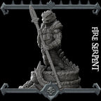 Fire Serpent | Bonus | Rocket Pig Games | Miniatures for tabletop games. 28mm to 32mm Resin Figures for RPG, D&D, Dungeons and Dragons