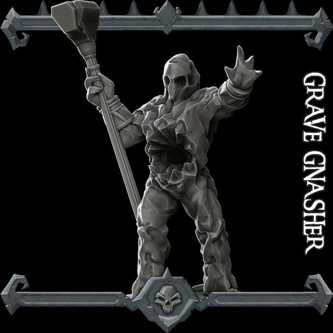 Grave Gnasher | Bonus | Rocket Pig Games | Miniatures for tabletop games. 28mm to 32mm Resin for RPG, D&D, Dungeons and Dragons