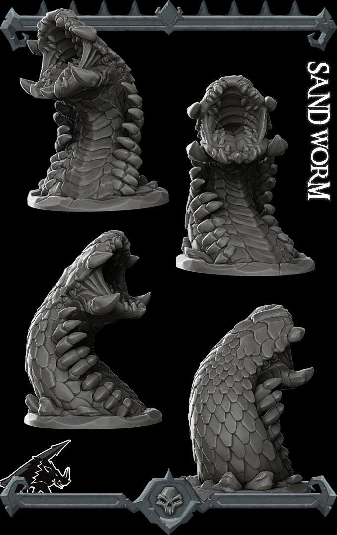 Sandworm | Bonus | Rocket Pig Games | Miniatures for tabletop games. 28mm to 32mm Resin for RPG, D&D, Dungeons and Dragons
