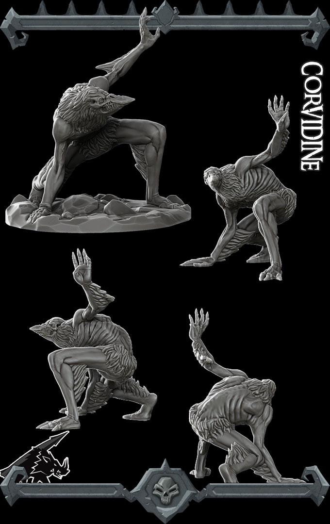 Corvidine | Bonus | Rocket Pig Games | Miniatures for tabletop games. 28mm to 32mm Resin for RPG, D&D, Dungeons and Dragons