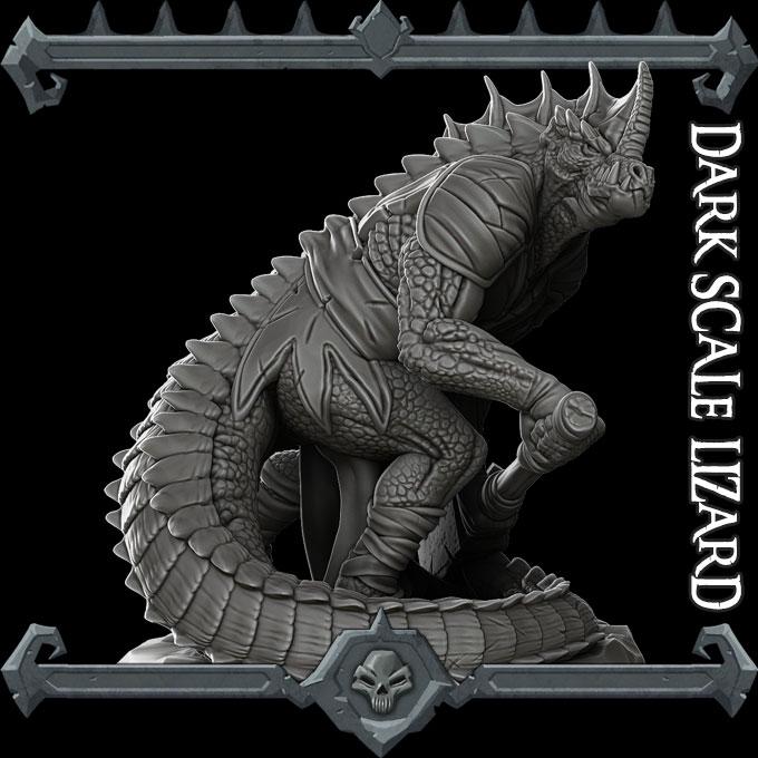 Dark Scale Lizard | Bonus | Rocket Pig Games | Miniatures for tabletop games. 28mm to 32mm Resin for RPG, D&D, TTRPG