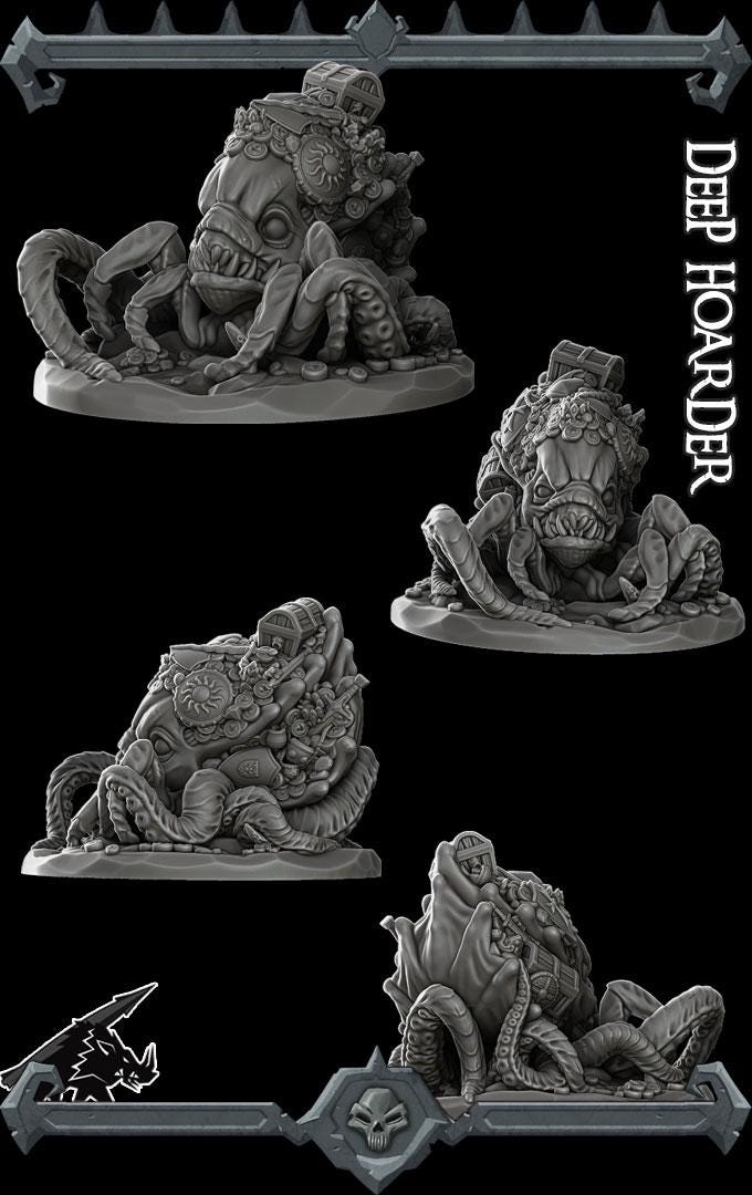 Deep Hoarder | Bonus | Rocket Pig Games | Miniatures for tabletop games. 28mm to 32mm Resin for RPG, D&D, TTRPG