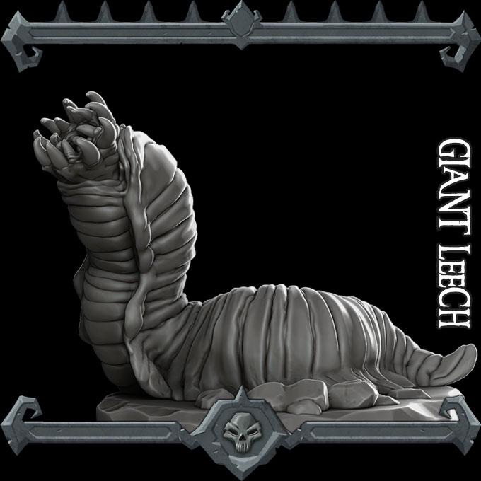 Giant Leech | Bonus | Rocket Pig Games | Miniatures for tabletop games. 28mm to 32mm Resin Figures for RPG, D&D, Dungeons and Dragons