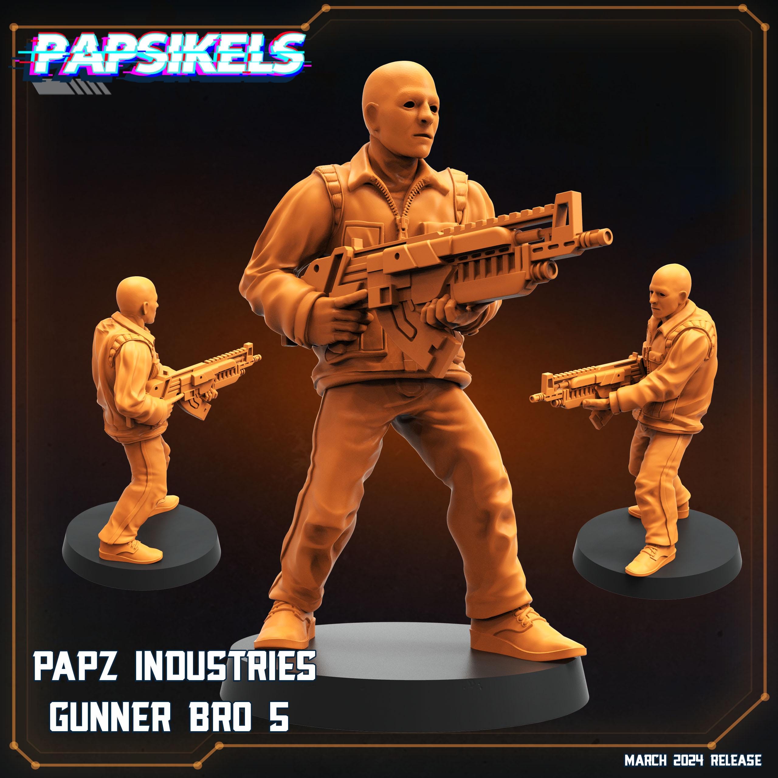 Aliens Vs Humans - That Thing - Papz Industries Gunner Bros / Working Joes Set 1 , Papsikels, 32mm Mini