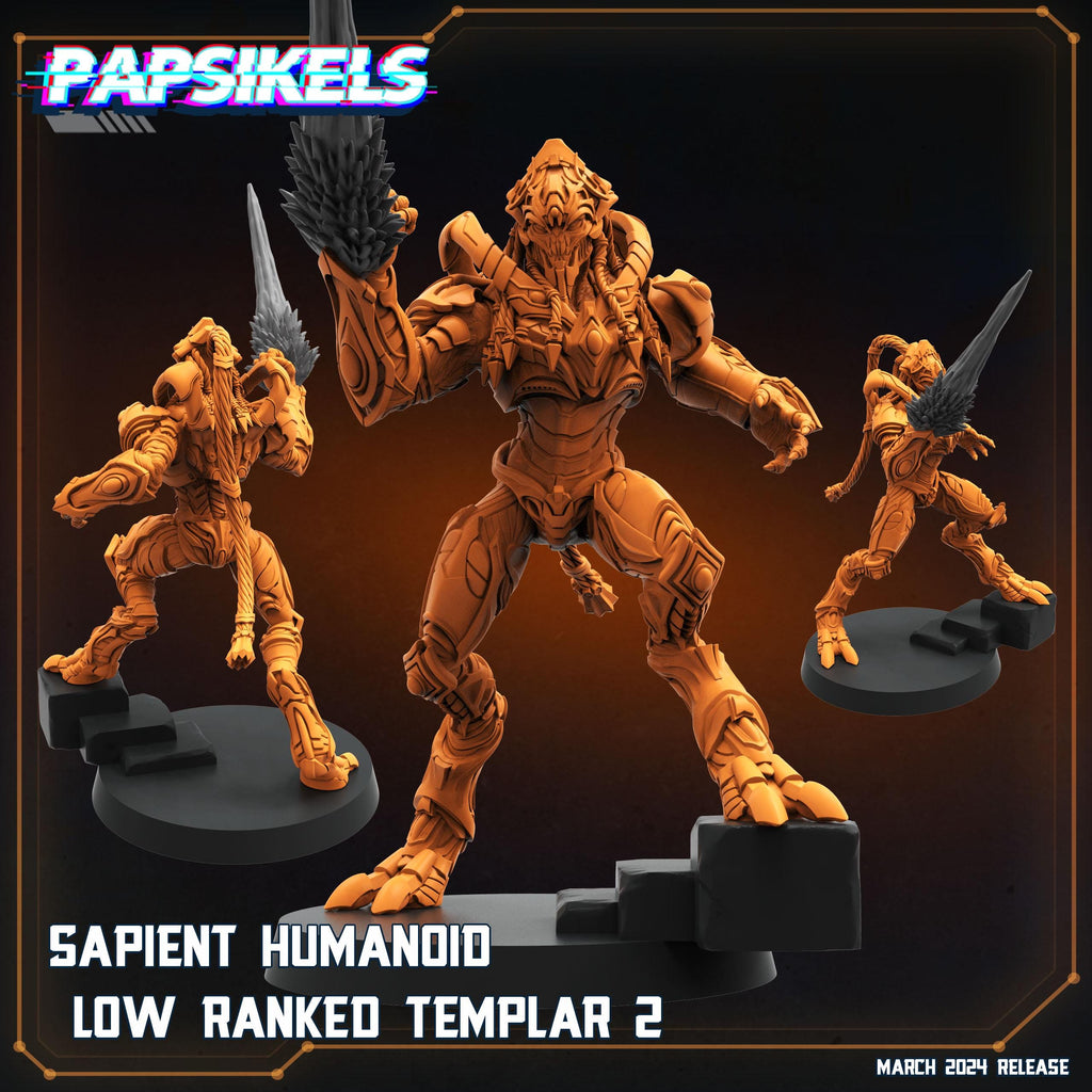 Aliens Vs Humans - That Thing - Sapient Humanoid Low Ranked Templars - Starcraft Protoss , Papsikels, 32mm Mini