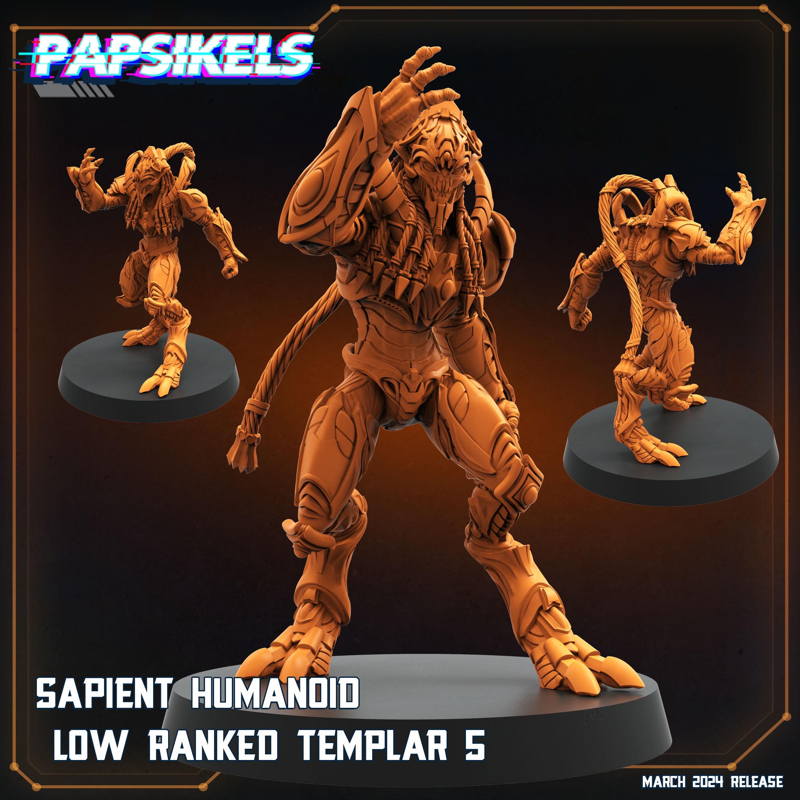 Aliens Vs Humans - That Thing - Sapient Humanoid Low Ranked Templars - Starcraft Protoss , Papsikels, 32mm Mini