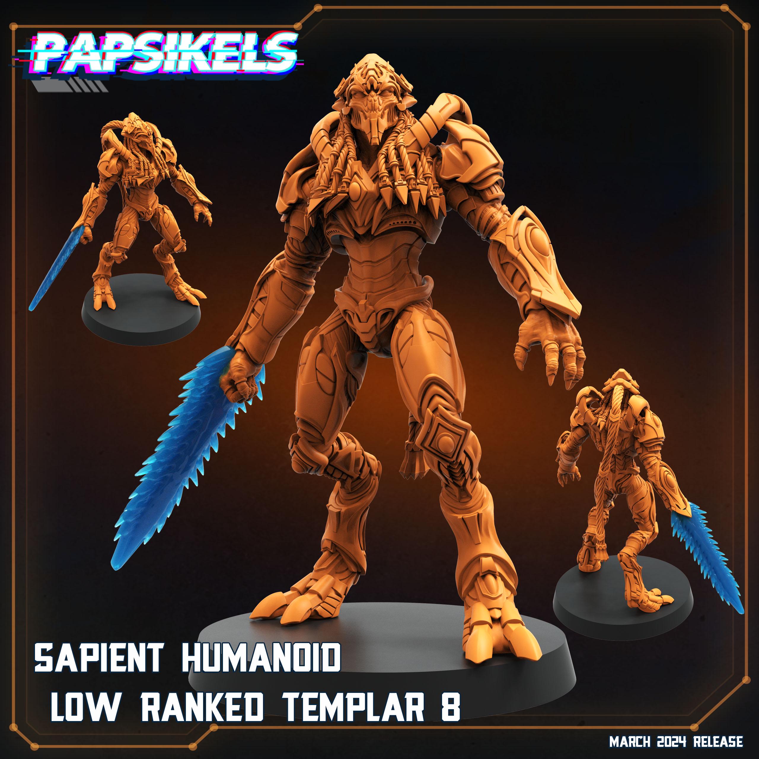 Aliens Vs Humans - That Thing - Sapient Humanoid Low Ranked Templars - Starcraft Protoss , Papsikels, 32mm Mini