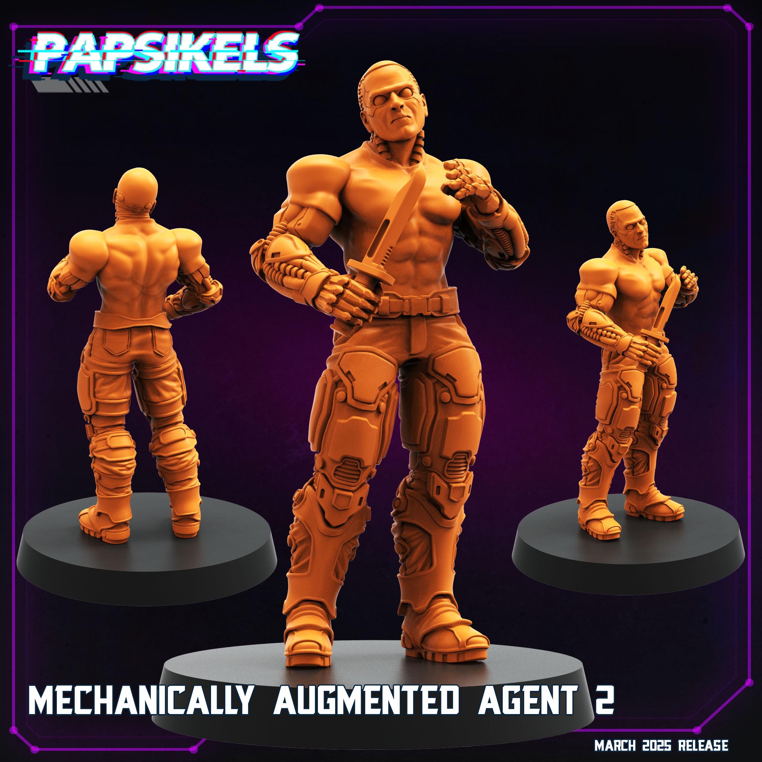 Cyberpunk, Mechanically Augmented Agents - Deus Ex Fan Art, Papsikels, 32mm Mini