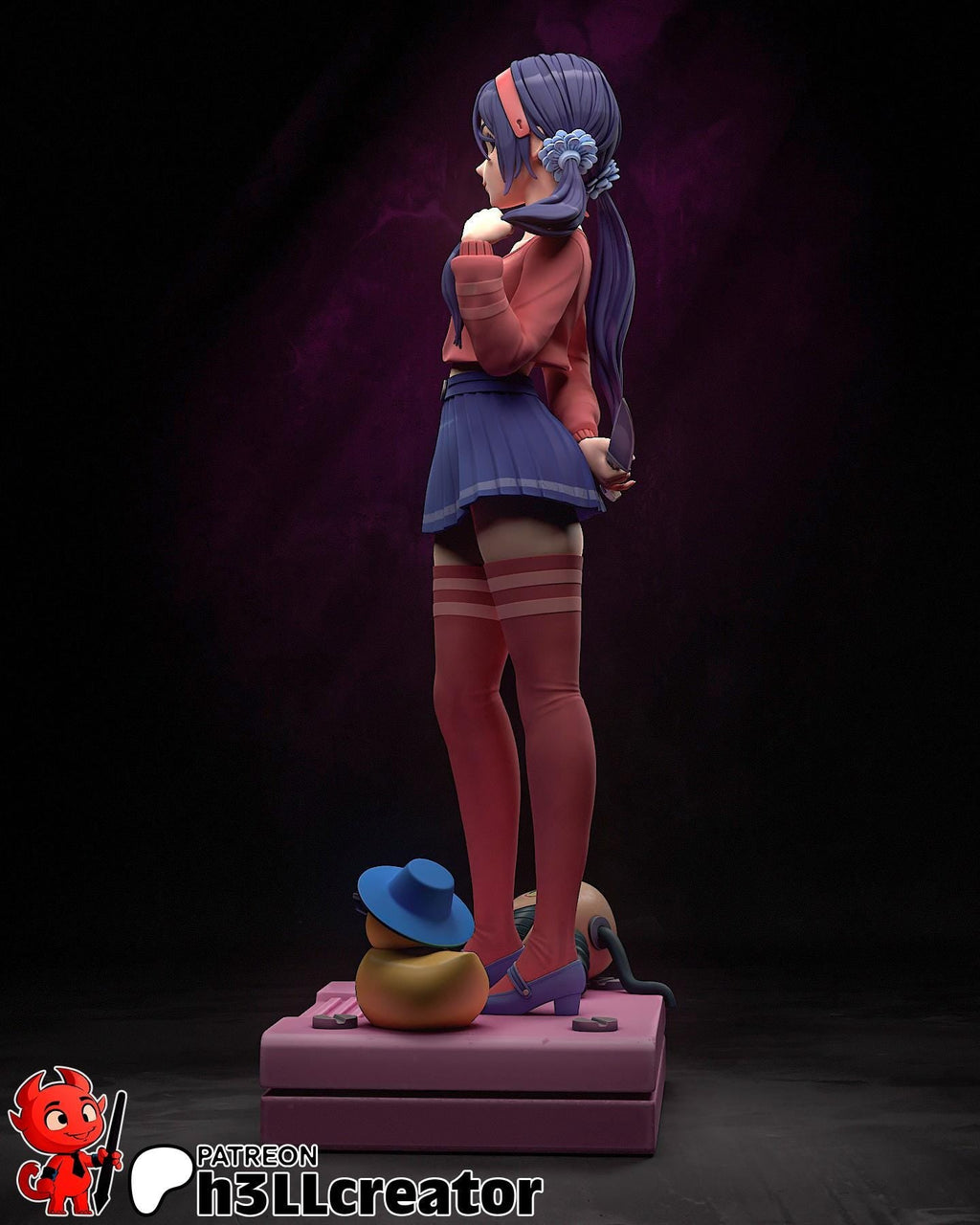 Mita from MiSide (fan art) | Full Model or Bust | Miniature scale 1:12 | h3LL Creator | DIY Model Kit