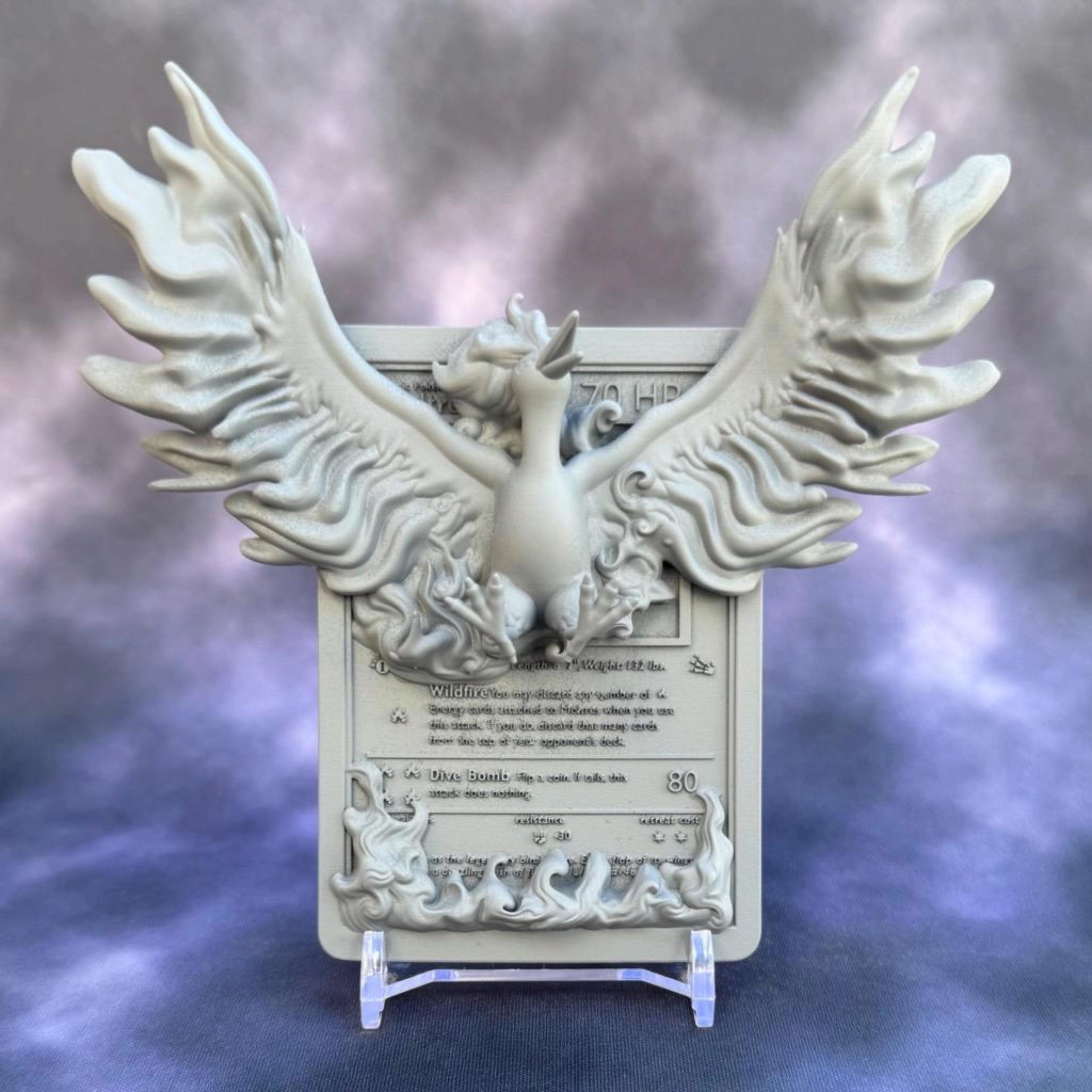 Moltress - 3D Printed Pokemon Card Wall Hanger | Fan Art | Pokemon TCG | Resin Model | ABC3D Models