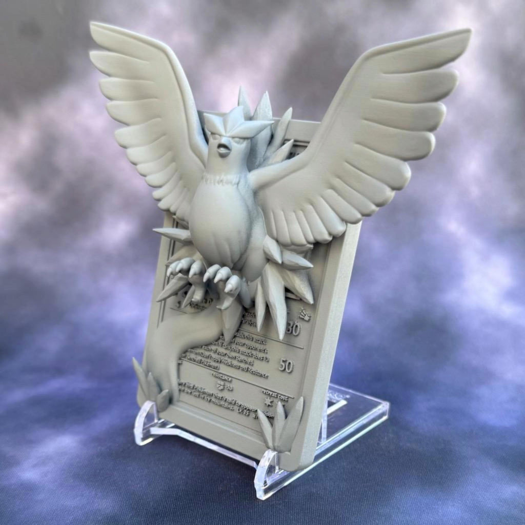 Articuno - 3D Printed Pokemon Card Wall Hanger | Fan Art | Pokemon TCG | Resin Model | ABC3D Models