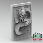 Vaporeon - 3D Printed Pokemon Card Wall Hanger | Fan Art | Pokemon TCG | Resin Model | ABC3D Models